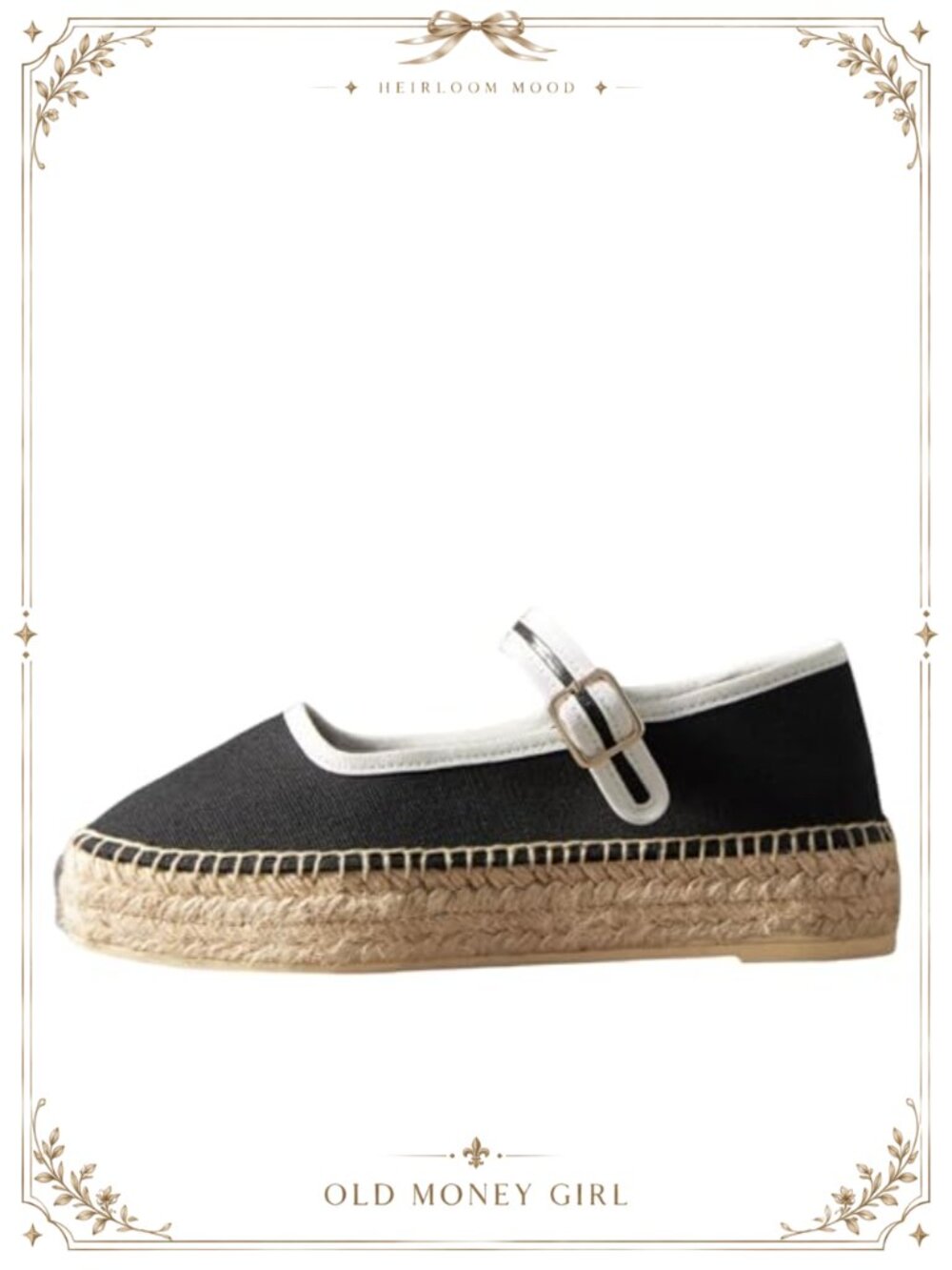 Women's Canvas Mary Jane Espadrilles Platform Flats Buckle Summer Shoes